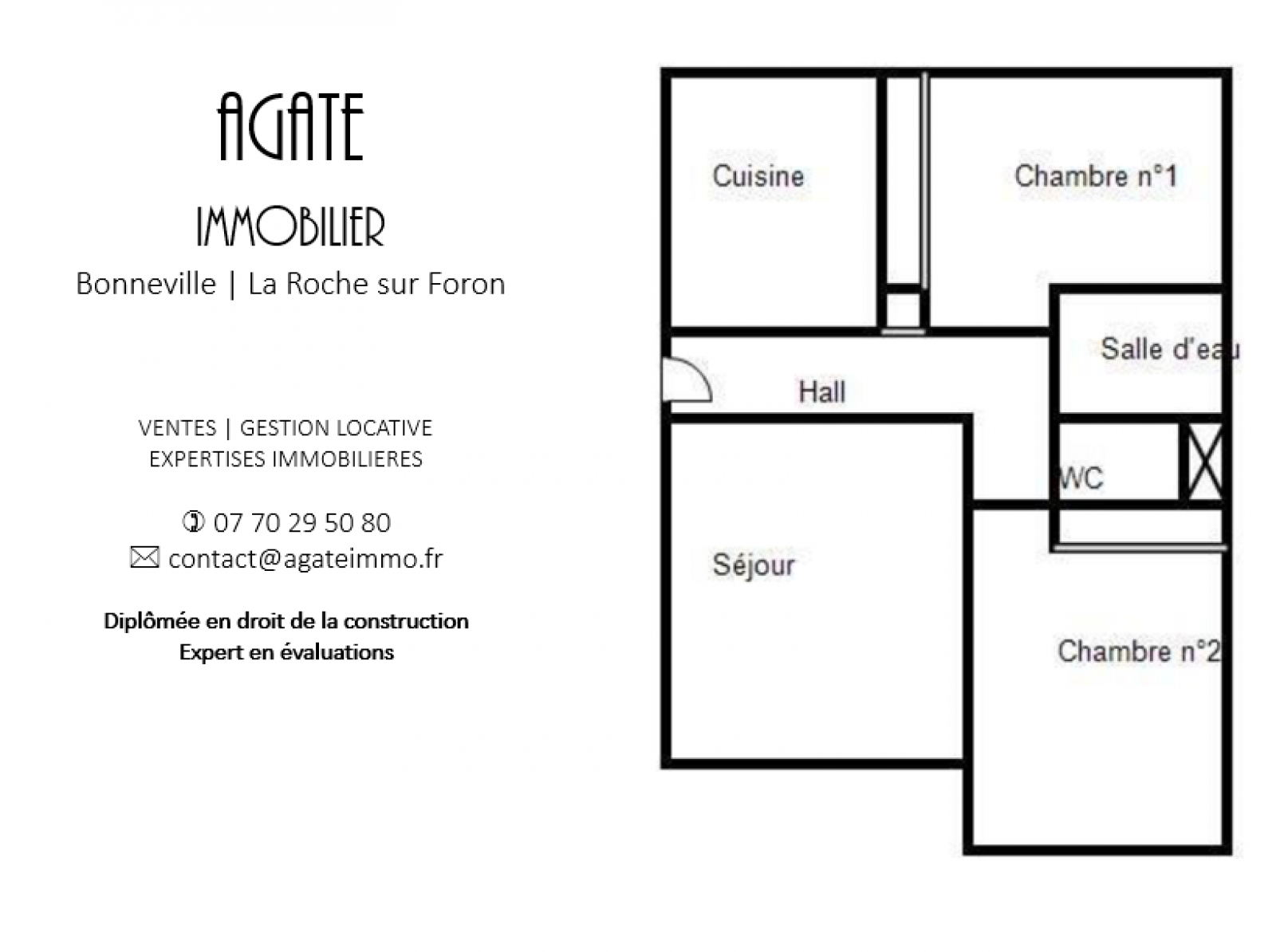 Vente Appartement 57m² 3 Pièces à Bonneville (74130) - Agate Immobilier